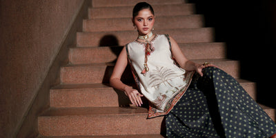 Ethnc | Luxe Boutique | Embroidered Suit (E1028/104/002)-Brand:Ethnc-Type:Boutique-Off White - House of Maryam- Buy in UK, USA
