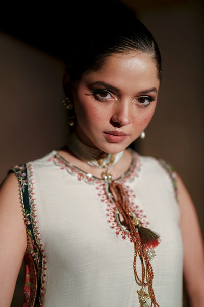 Ethnc | Luxe Boutique | Embroidered Suit (E1028/104/002)-Brand:Ethnc-Type:Boutique-Off White - House of Maryam- Buy in UK, USA