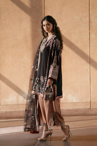 Ethnc | Luxe Boutique | Embroidered Suit (E1029/104/902)-Brand:Ethnc-Type:Boutique-Jet Black - House of Maryam- Buy in UK, USA