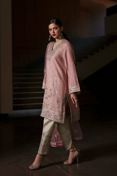 Ethnc | Luxe Boutique | Embroidered Suit (E1040/104/327)-Brand:Ethnc-Type:Boutique-Powder Coral - House of Maryam- Buy in UK, USA