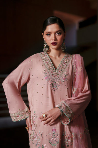 Ethnc | Luxe Boutique | Embroidered Suit (E1040/104/327)-Brand:Ethnc-Type:Boutique-Powder Coral - House of Maryam- Buy in UK, USA