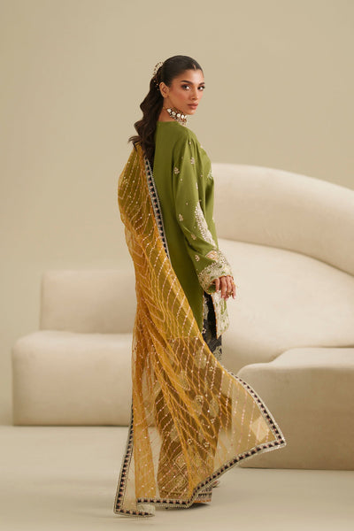 Ethnc | Luxe Boutique | Embroidered Suit (E1065/104/122)-Brand:Ethnc-Type:Boutique-Green - House of Maryam- Buy in UK, USA