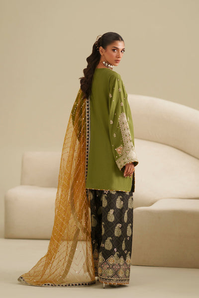 Ethnc | Luxe Boutique | Embroidered Suit (E1065/104/122)-Brand:Ethnc-Type:Boutique-Green - House of Maryam- Buy in UK, USA
