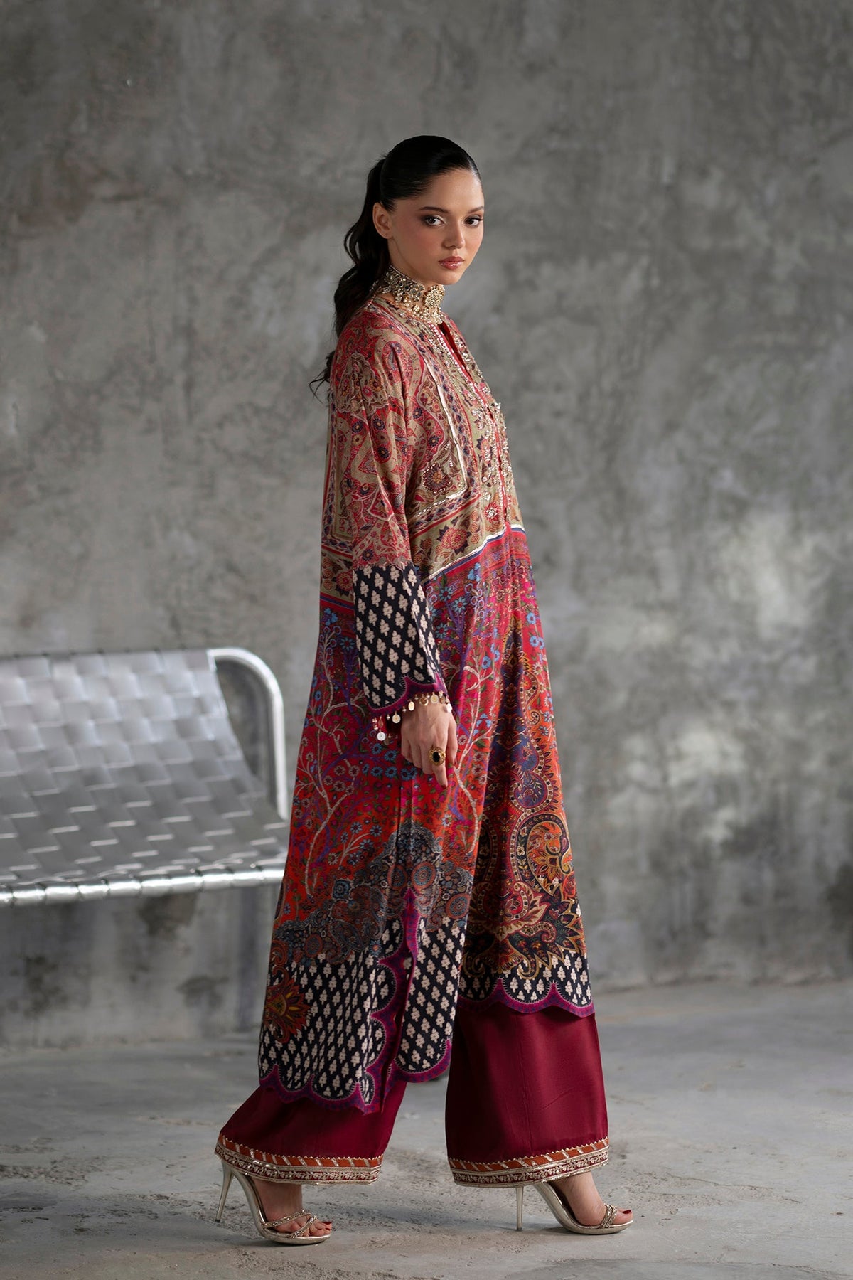 Ethnc | Luxe Boutique | Embroidered Suit (E1068/104/127)-Brand:Ethnc-Type:Boutique-Apple Green - House of Maryam- Buy in UK, USA
