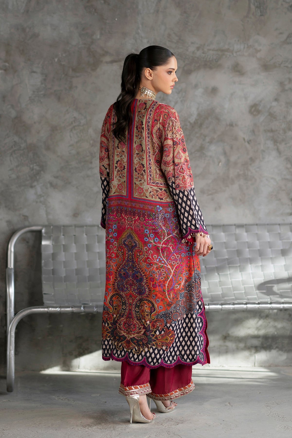 Ethnc | Luxe Boutique | Embroidered Suit (E1068/104/127)-Brand:Ethnc-Type:Boutique-Apple Green - House of Maryam- Buy in UK, USA