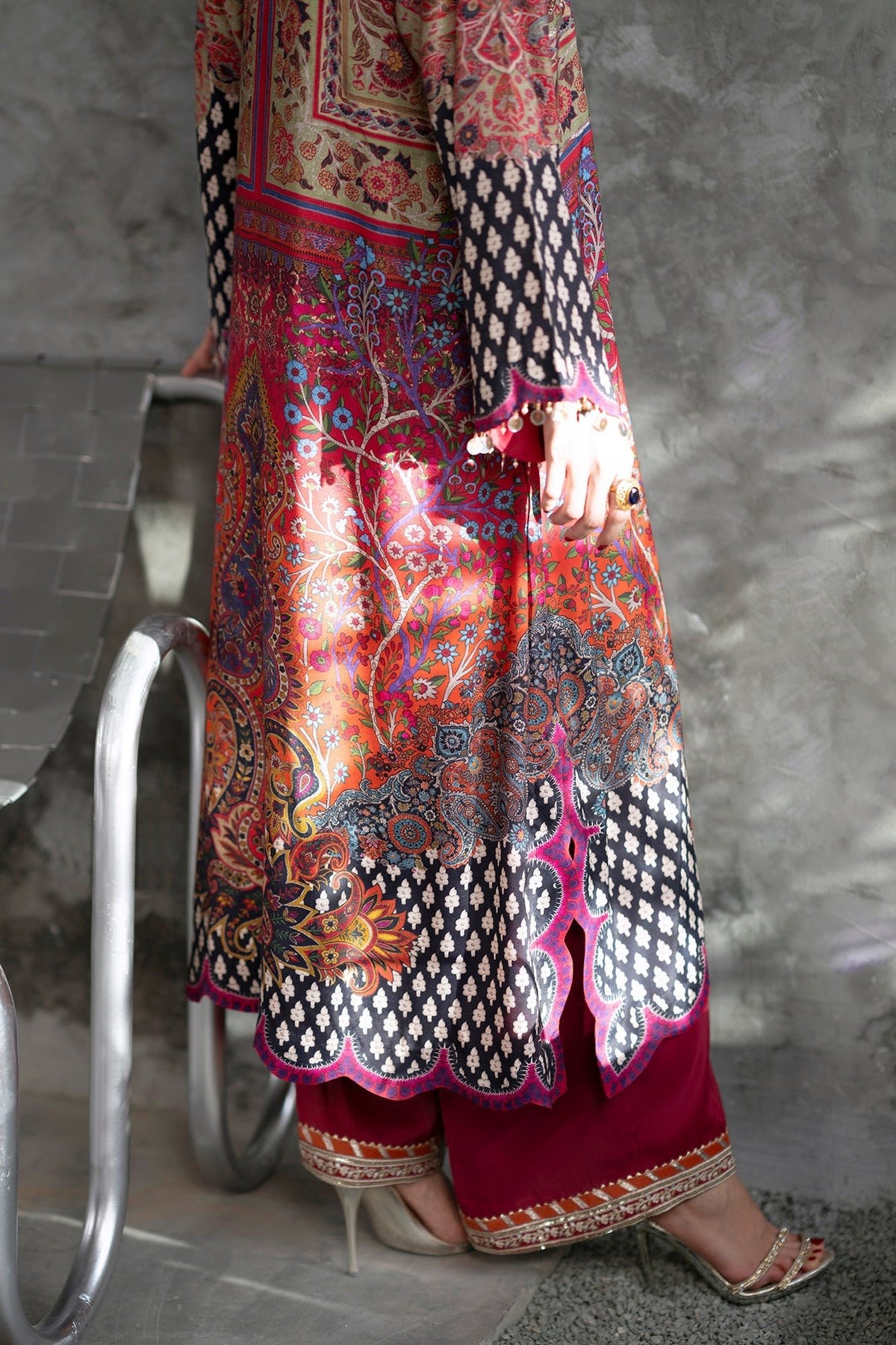 Ethnc | Luxe Boutique | Embroidered Suit (E1068/104/127)-Brand:Ethnc-Type:Boutique-Apple Green - House of Maryam- Buy in UK, USA