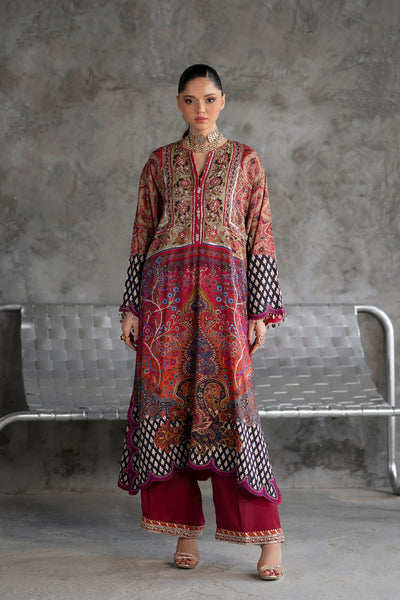 Ethnc | Luxe Boutique | Embroidered Suit (E1068/104/127)-Brand:Ethnc-Type:Boutique-Apple Green - House of Maryam- Buy in UK, USA