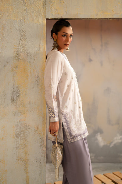 Ethnc | Luxe Boutique | Embroidered Suit (E1071/104/515)-Brand:Ethnc-Type:Boutique-Lilac Ice - House of Maryam- Buy in UK, USA