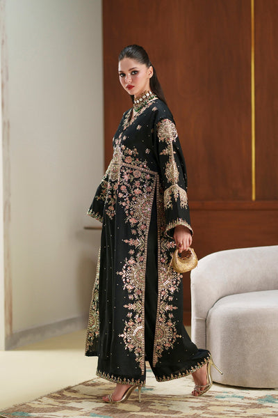 Ethnc | Luxe Boutique | Embroidered Suit (E1104/104/902)-Brand:Ethnc-Type:Boutique-Jet Black - House of Maryam- Buy in UK, USA