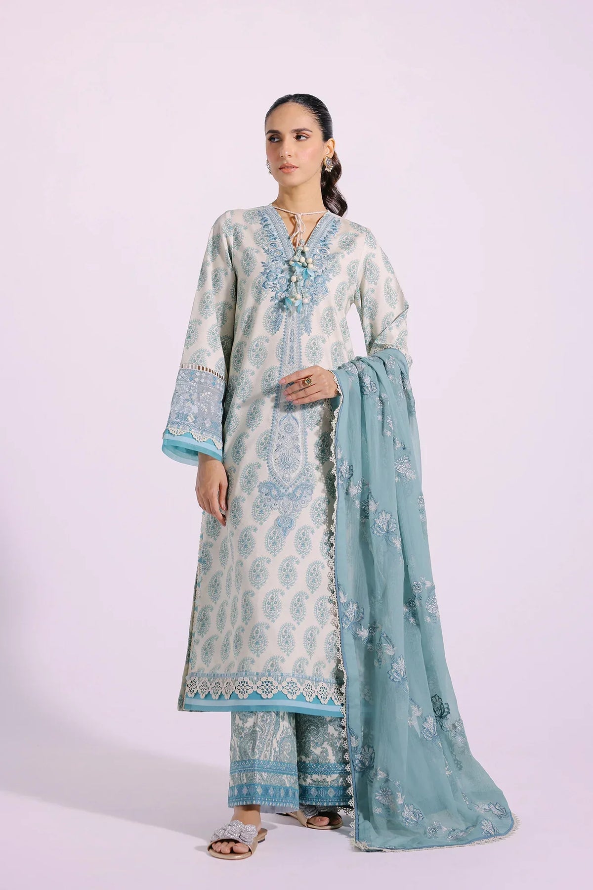Ethnic | Rozana Collection SS 24 | E0414/203/130 -  Ethnic Luxury - Original Designer Dress - House of Maryam
