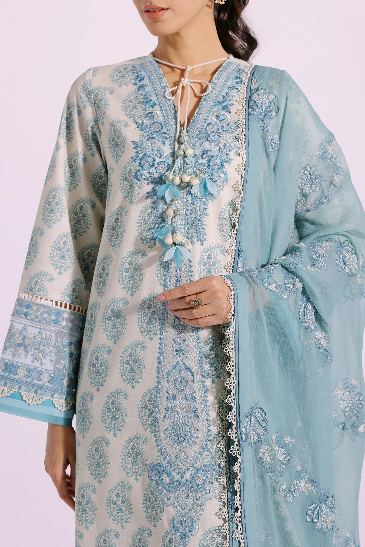 Ethnic | Rozana Collection SS 24 | E0414/203/130 -  Ethnic Luxury - Original Designer Dress - House of Maryam