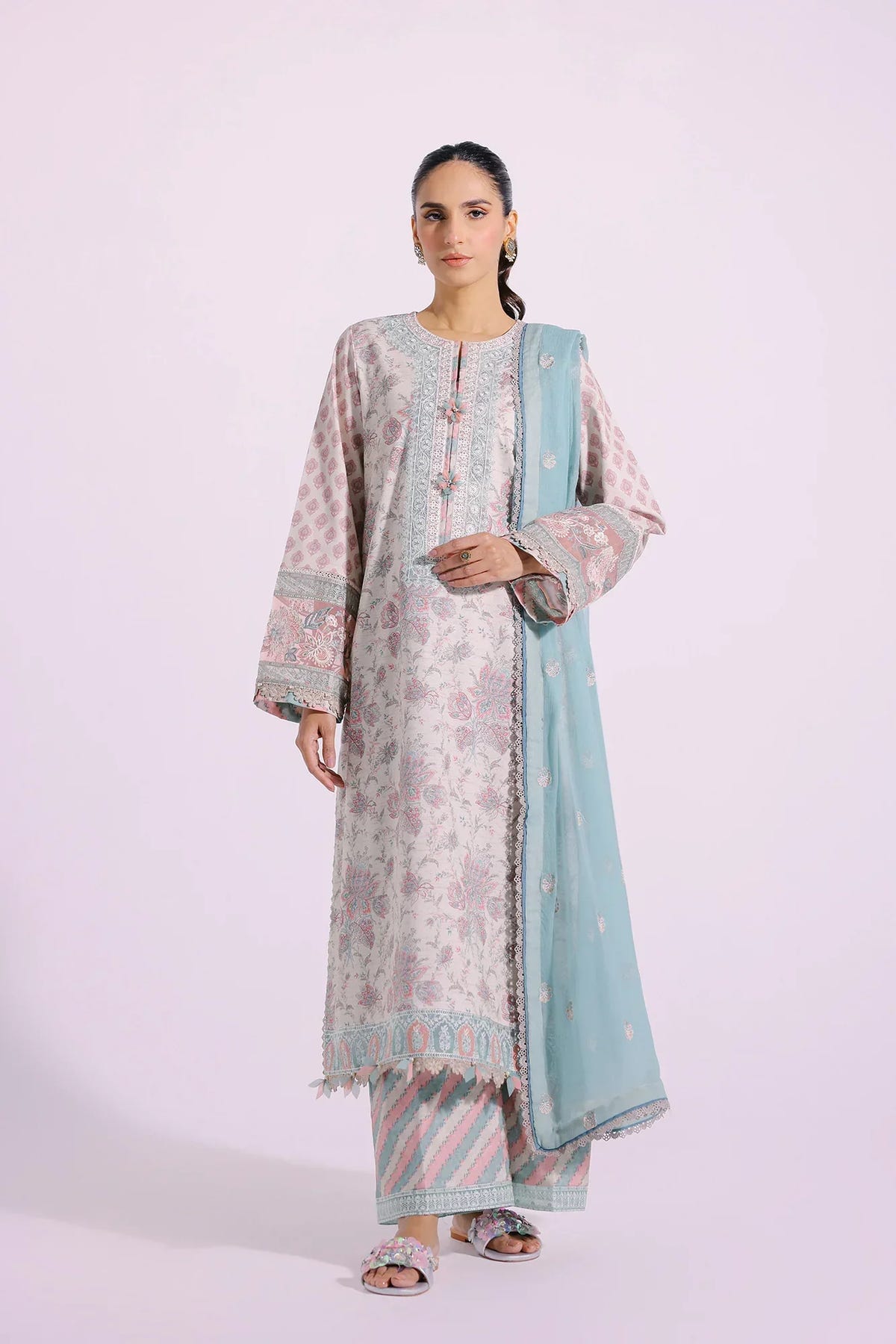 Ethnic | Rozana Collection SS 24 | E0401/203/112 -  Ethnic Luxury - Original Designer Dress - House of Maryam