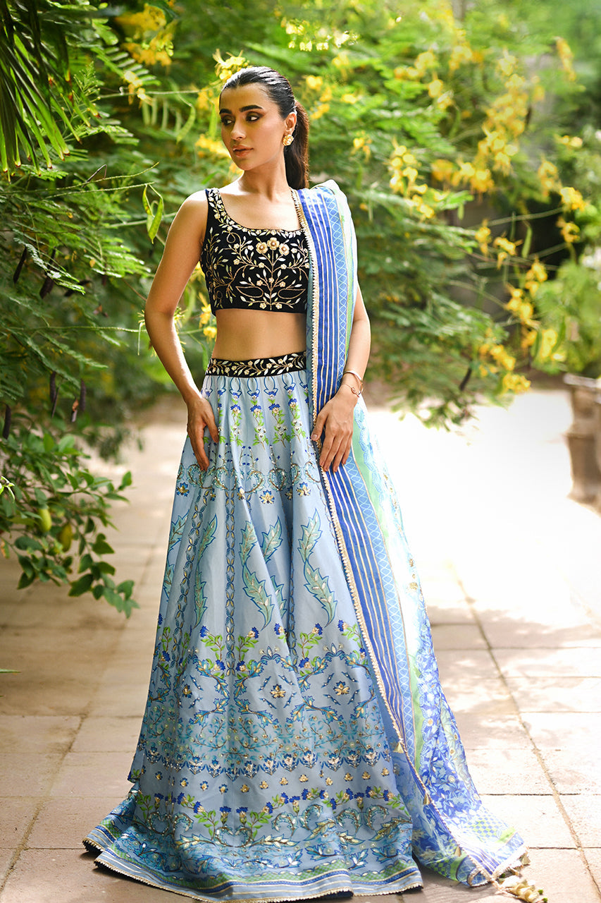 Sania Maskatiya | Fall Festive Glimmer | Jade -  Sania Maskatiya Ladies Clothes - Original Designer Dress - House of Maryam