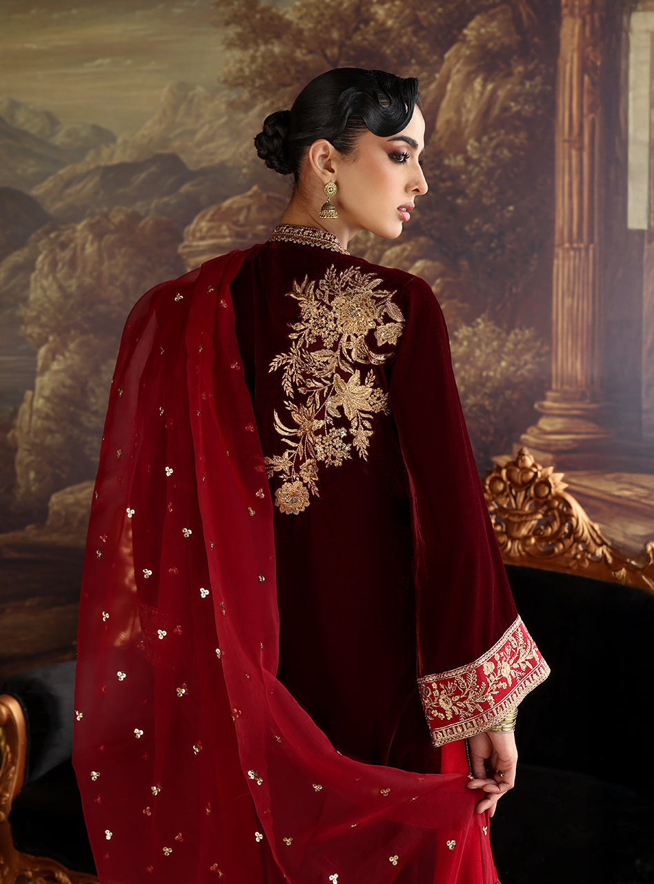 Zainab Chottani | Velura Velvet Edit 25 | Nur Long Shirt, image 2