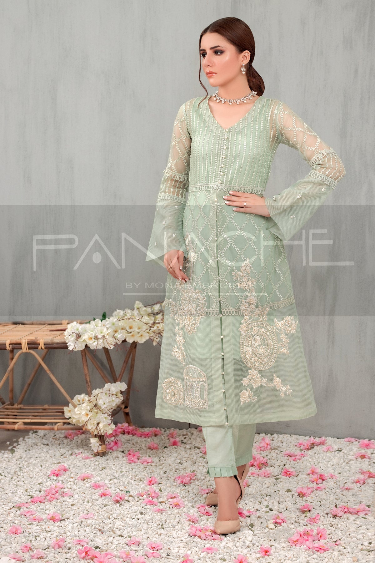 Panache | Pret | Peppermint -  Panache By Mona  - Original Designer Dress - House of Maryam