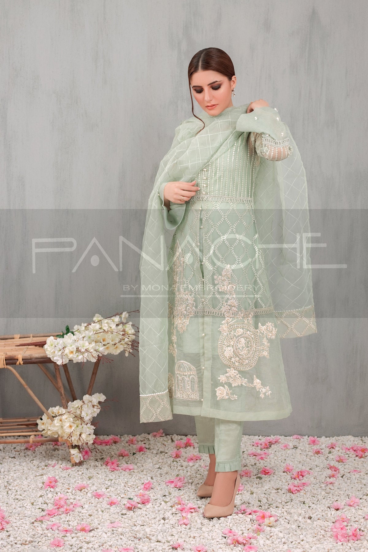 Panache | Pret | Peppermint -  Panache By Mona  - Original Designer Dress - House of Maryam