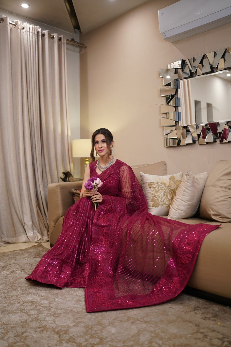 Daud Abbas | Formals Collection | Zaibaish -  Daud Abbas Formal - Original Designer Dress - House of Maryam