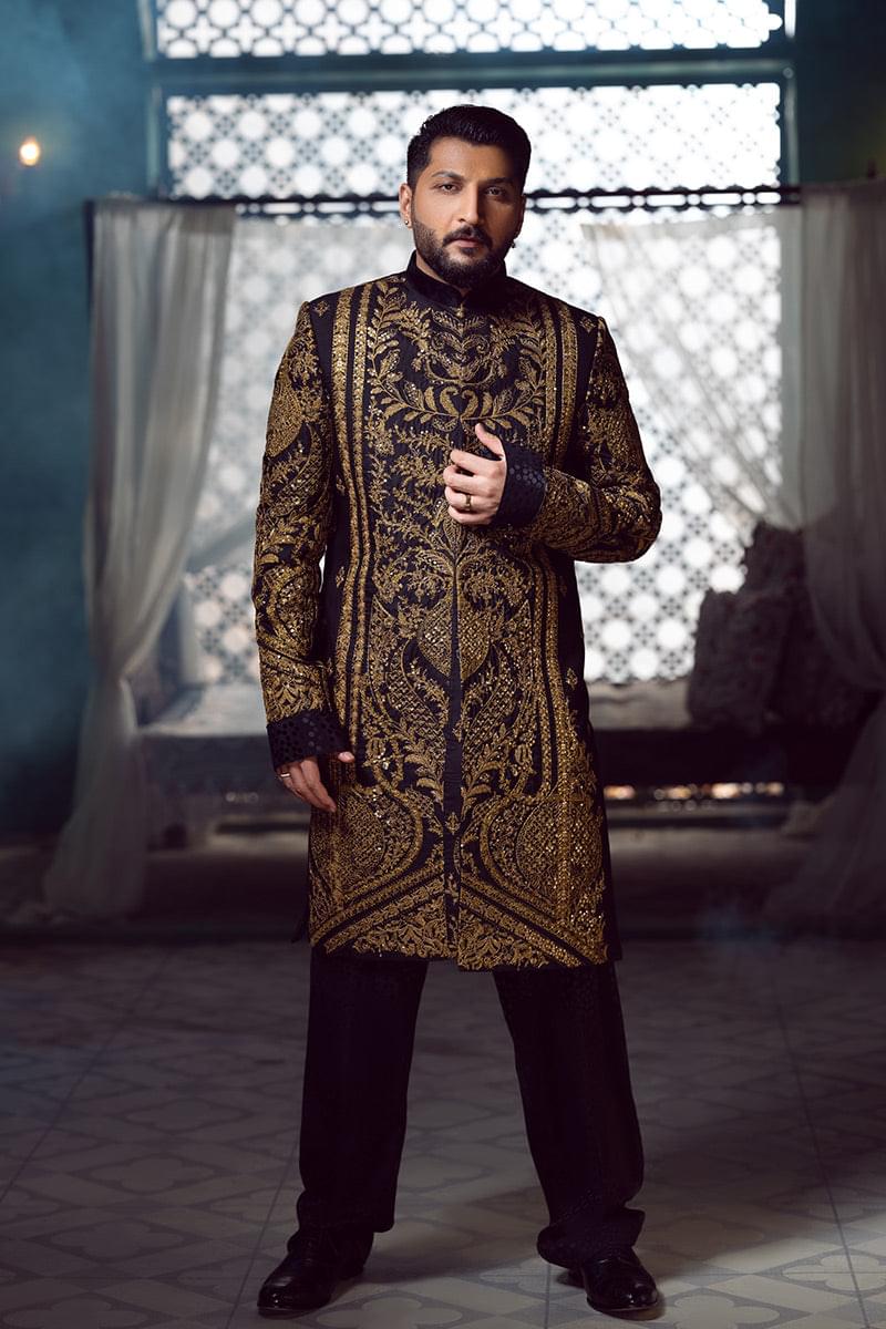 Pakistani Menswear | Fahad Hussayn | BAGHIRA by Designer House of Maryam Ltd. - House of Maryam - Pakistani Designer Ethnic Wear in {{ shop.shopifyCountryName }}