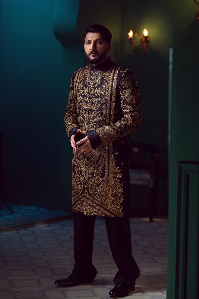 Pakistani Menswear | Fahad Hussayn | BAGHIRA by Designer House of Maryam Ltd. - House of Maryam - Pakistani Designer Ethnic Wear in {{ shop.shopifyCountryName }}