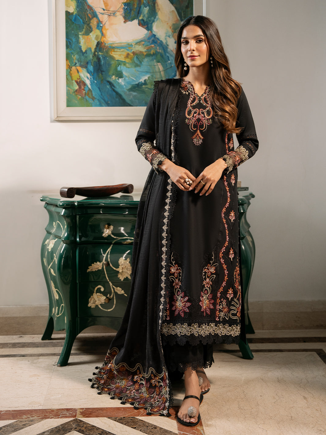 Izel | Mahveen Festive Lawn 25 | FAHIMA -  Izel Ladies Clothes - Original Designer Dress - House of Maryam