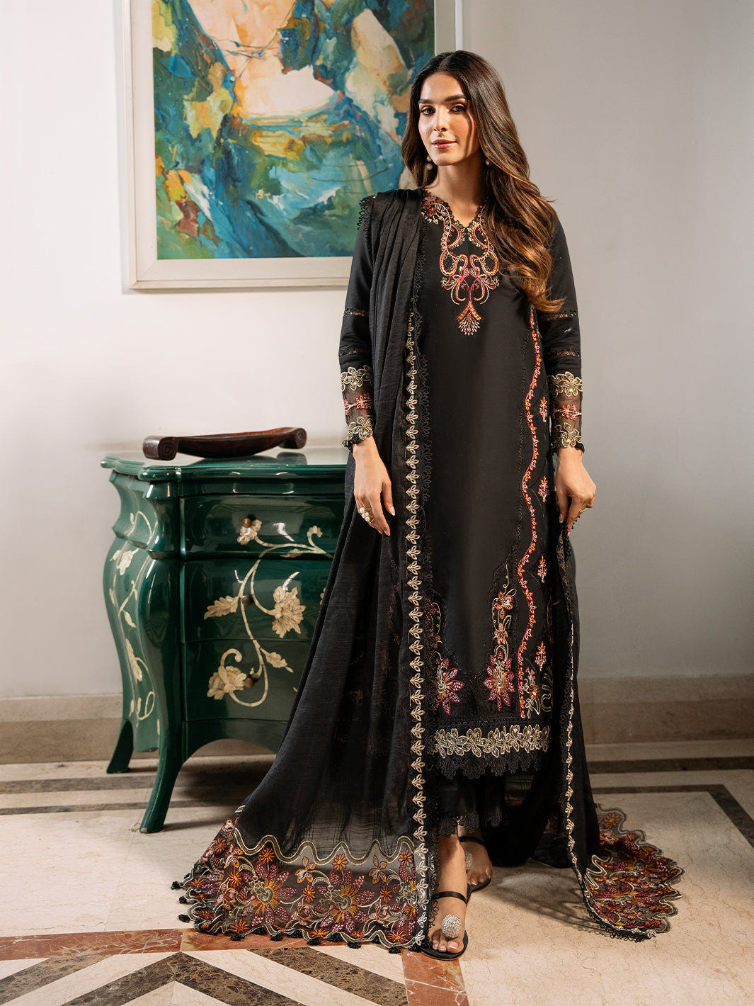 Izel | Mahveen Festive Lawn 25 | FAHIMA -  Izel Ladies Clothes - Original Designer Dress - House of Maryam