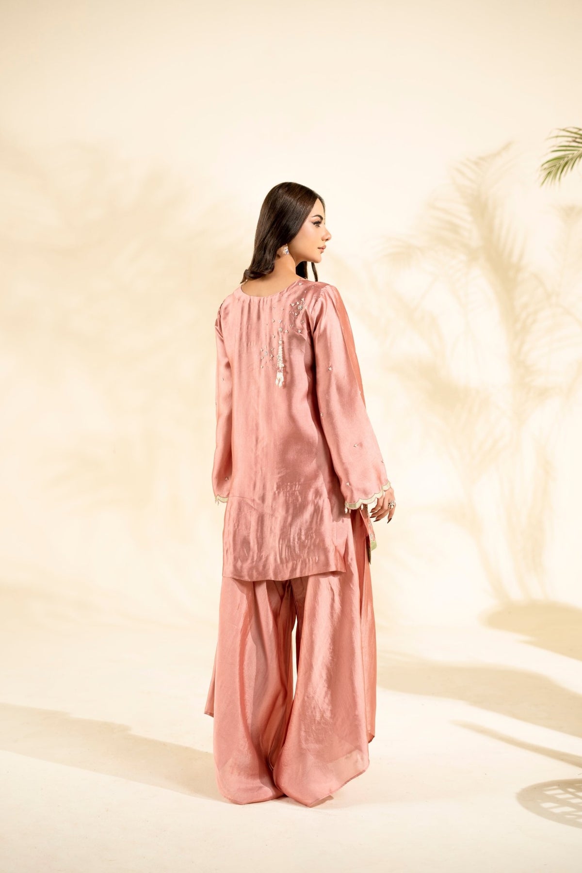Faiza Faisal | Elara Luxury Pret | AURELIA PINK-Brand:Faiza Faisal-Type:Ladies Clothes-Tea Pink-Sheesha Silk-House of Maryam- Buy in UK, USA