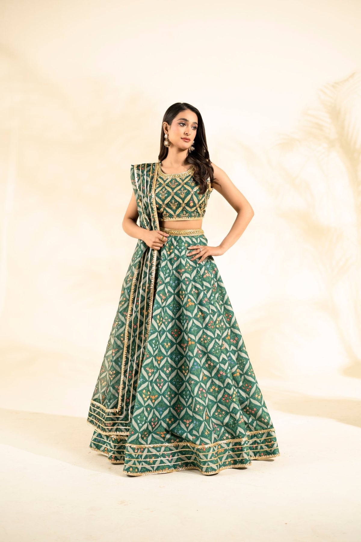 Faiza Faisal | Elara Luxury Pret | DREAMY GREEN-Brand:Faiza Faisal-Type:Ladies Clothes-Bold Green-Raw Silk-House of Maryam- Buy in UK, USA