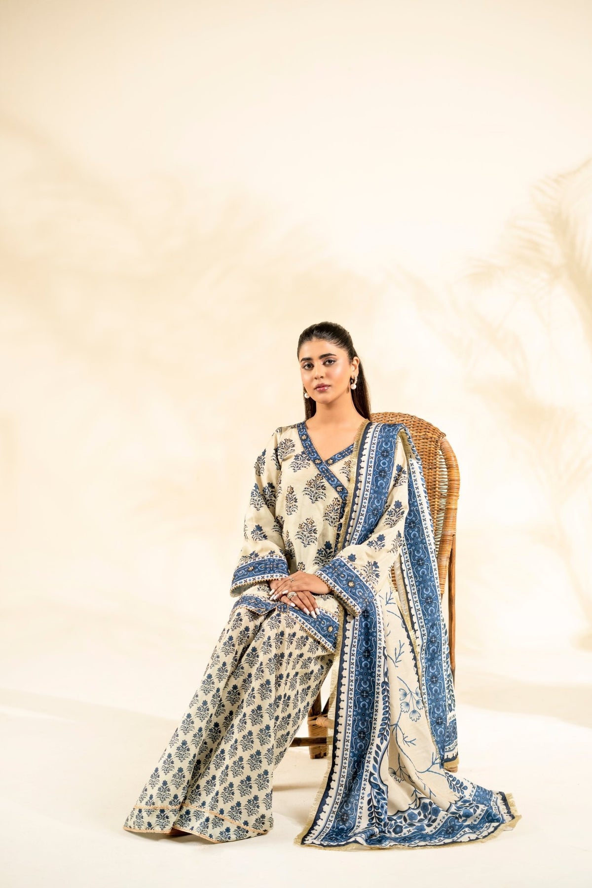 Faiza Faisal | Elara Luxury Pret | IVORY ZEEN-Brand:Faiza Faisal-Type:Ladies Clothes-Ivory-Raw Silk-House of Maryam- Buy in UK, USA