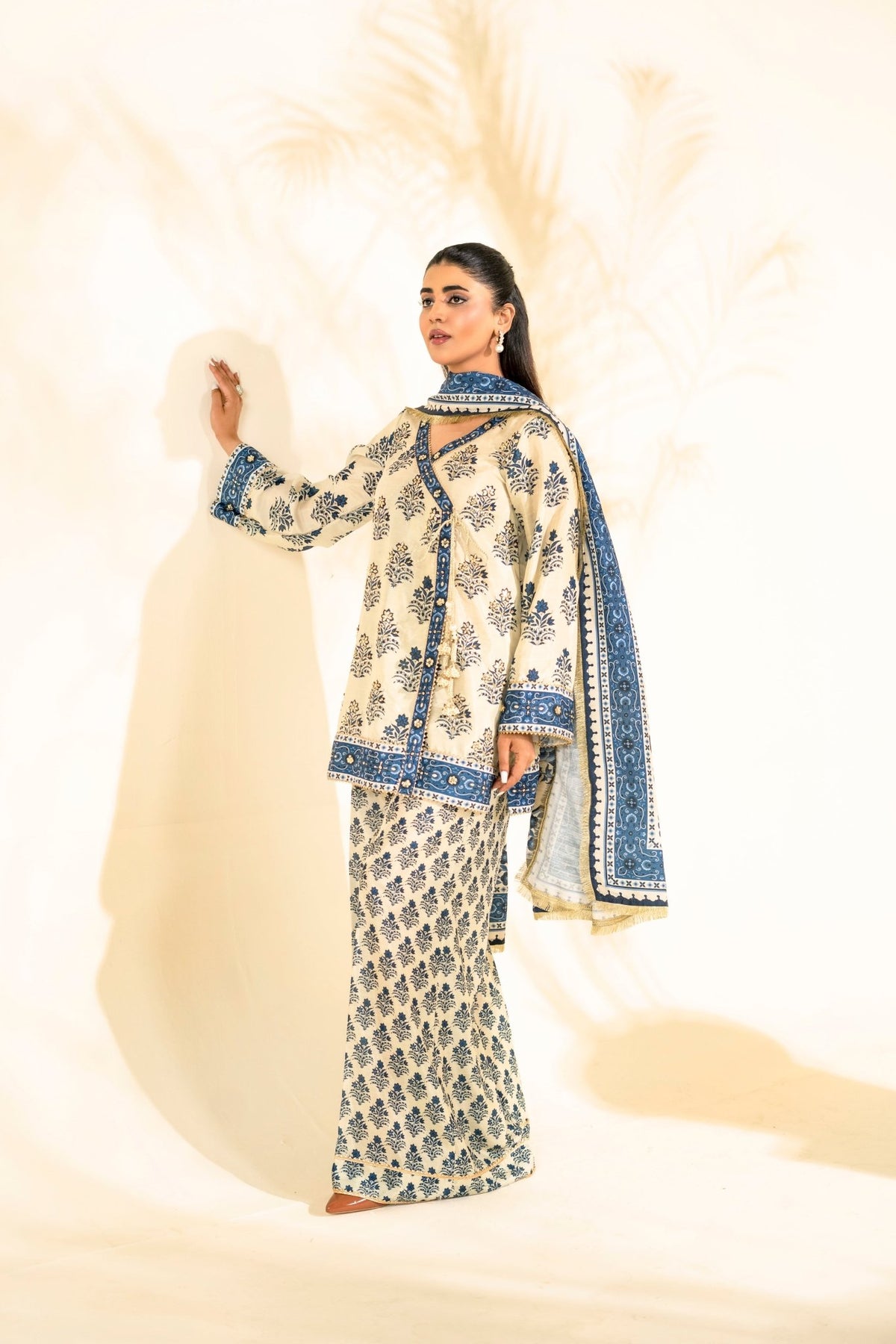 Faiza Faisal | Elara Luxury Pret | IVORY ZEEN-Brand:Faiza Faisal-Type:Ladies Clothes-Ivory-Raw Silk-House of Maryam- Buy in UK, USA