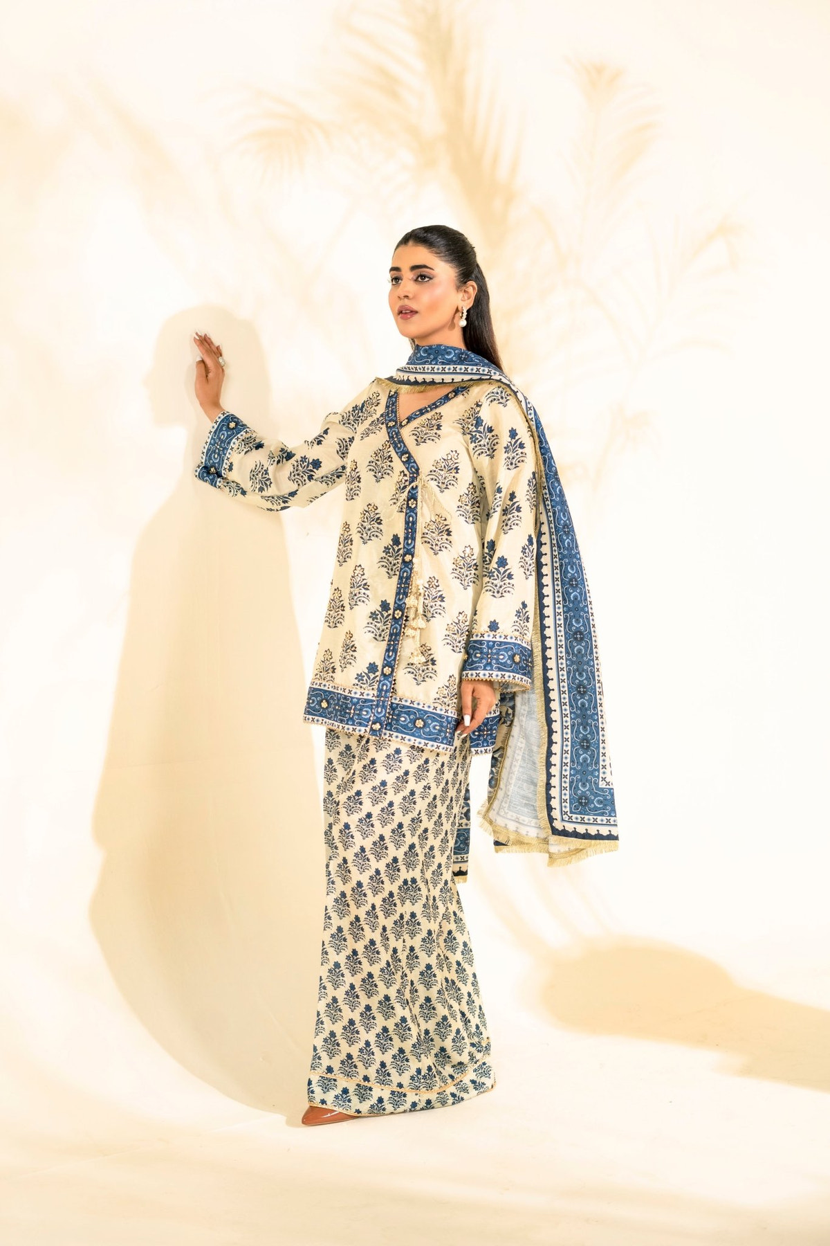Faiza Faisal | Elara Luxury Pret | IVORY ZEEN-Brand:Faiza Faisal-Type:Ladies Clothes-Ivory-Raw Silk-House of Maryam- Buy in UK, USA