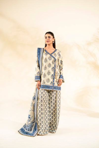 Faiza Faisal | Elara Luxury Pret | IVORY ZEEN-Brand:Faiza Faisal-Type:Ladies Clothes-Ivory-Raw Silk-House of Maryam- Buy in UK, USA