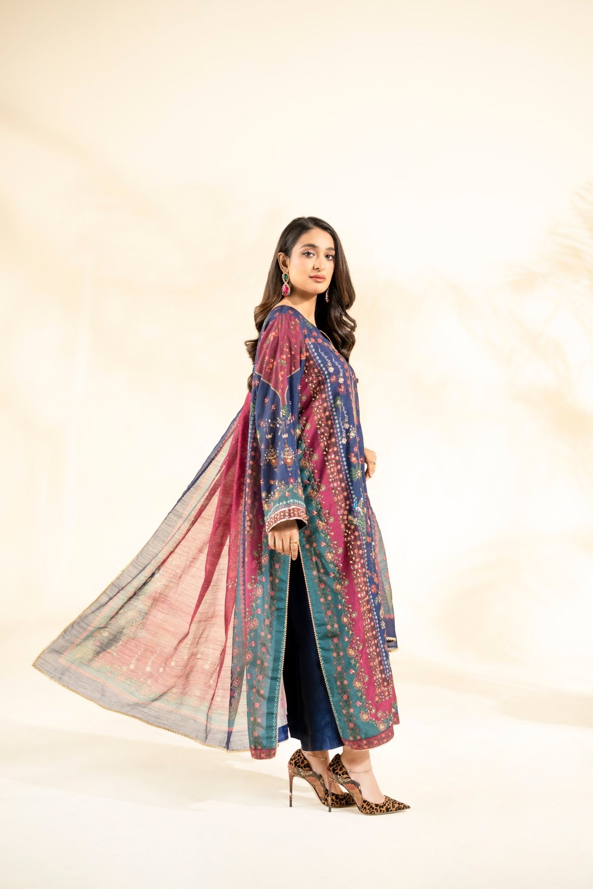 Faiza Faisal | Elara Luxury Pret | ROUGE NAVY-Brand:Faiza Faisal-Type:Ladies Clothes-Navy Blue-Raw Silk-House of Maryam- Buy in UK, USA
