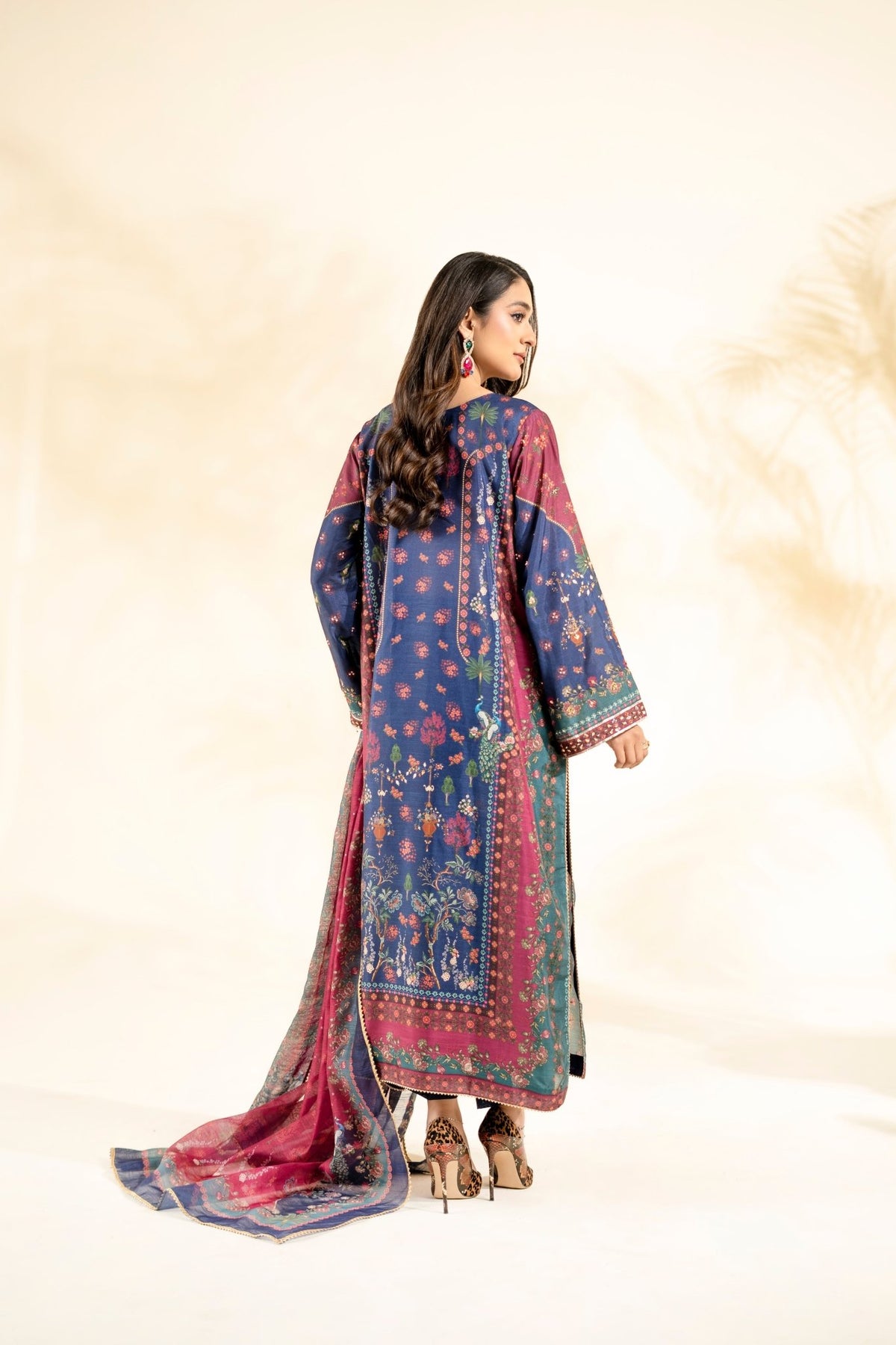 Faiza Faisal | Elara Luxury Pret | ROUGE NAVY-Brand:Faiza Faisal-Type:Ladies Clothes-Navy Blue-Raw Silk-House of Maryam- Buy in UK, USA