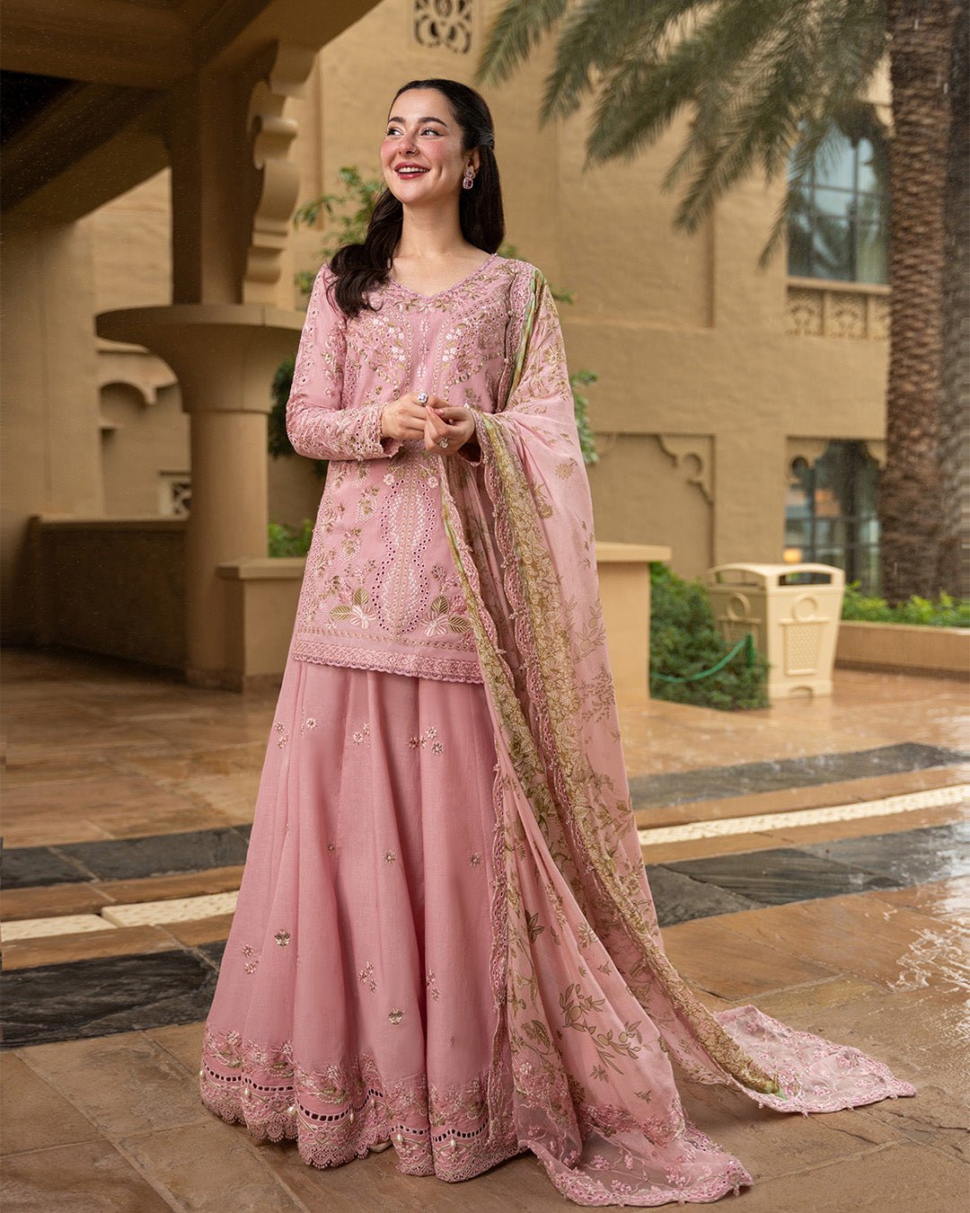 Faiza Saqlain | Aya Luxury Lawn | Asja-Brand:Faiza Saqlain-Type:Ladies Clothes-Blush Pink-Lawn-House of Maryam- Buy in UK, USA