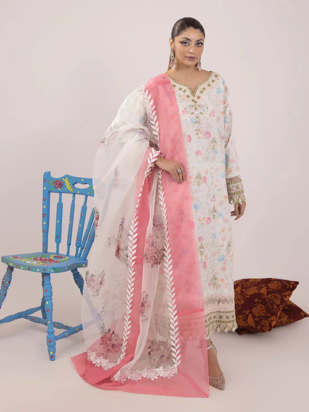 Ittehad | Faiza Faisal Rangeeli Lawn 24 | Nargis -  Ittehad Luxury - Original Designer Dress - House of Maryam