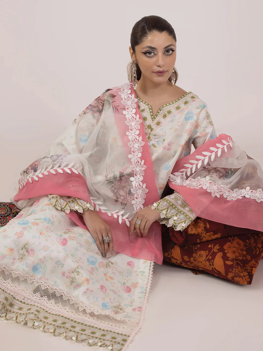Ittehad | Faiza Faisal Rangeeli Lawn 24 | Nargis -  Ittehad Luxury - Original Designer Dress - House of Maryam