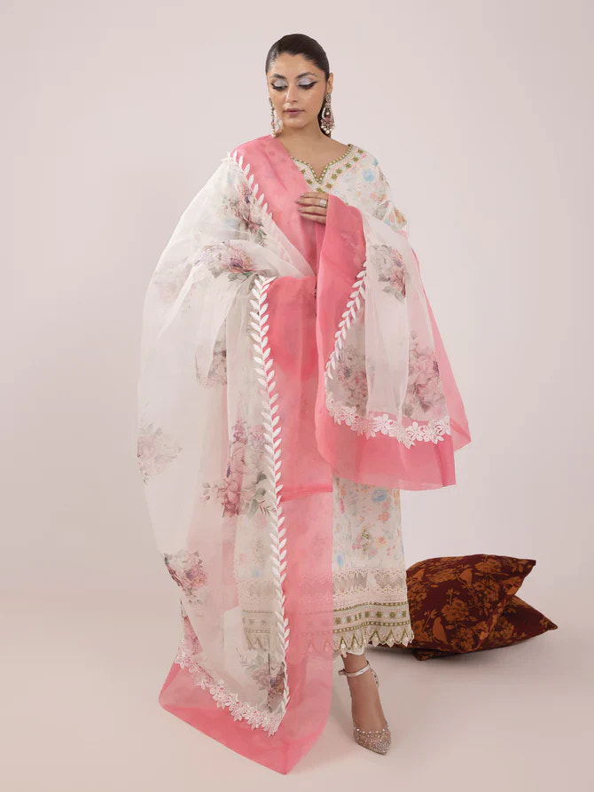 Ittehad | Faiza Faisal Rangeeli Lawn 24 | Nargis -  Ittehad Luxury - Original Designer Dress - House of Maryam