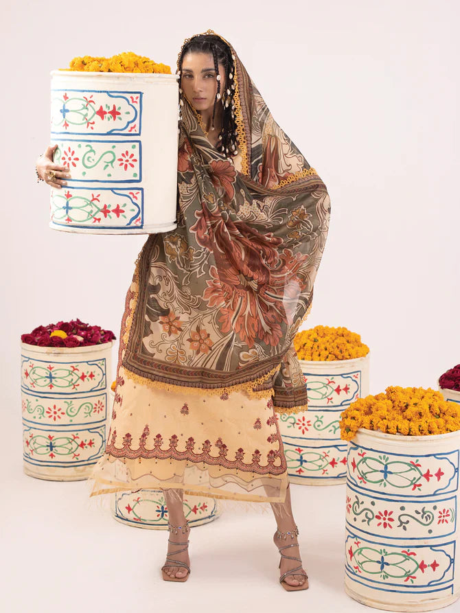 Ittehad | Faiza Faisal Rangeeli Lawn 24 | Gulabo -  Ittehad Luxury - Original Designer Dress - House of Maryam