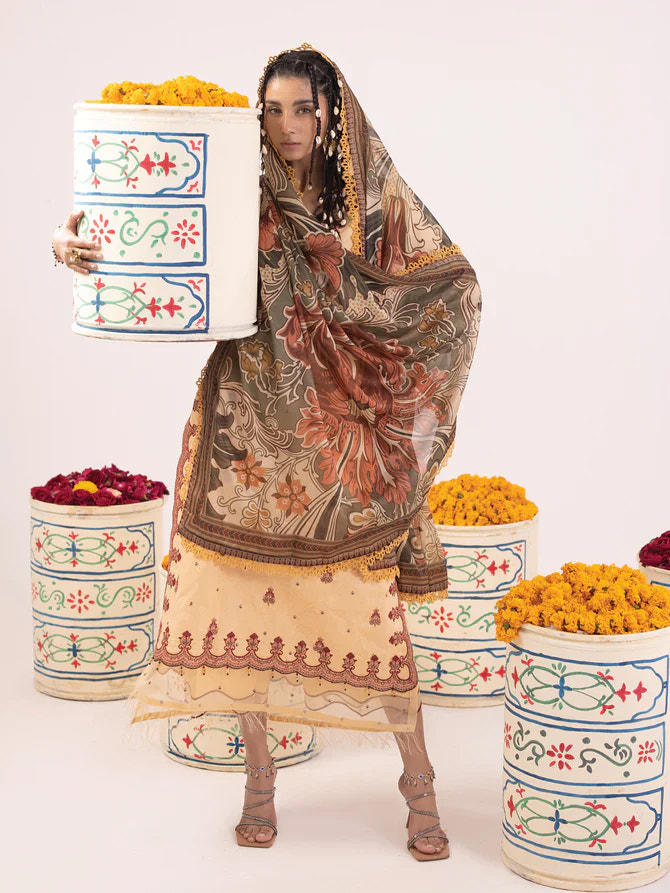 Ittehad | Faiza Faisal Rangeeli Lawn 24 | Gulabo -  Ittehad Luxury - Original Designer Dress - House of Maryam