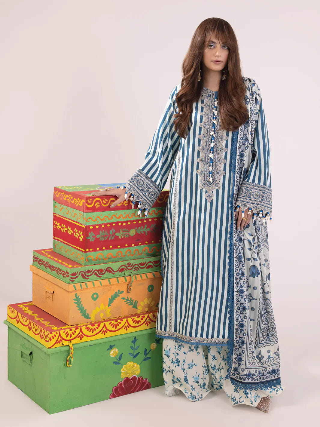Ittehad | Faiza Faisal Rangeeli Lawn 24 | Albeli -  Ittehad Luxury - Original Designer Dress - House of Maryam