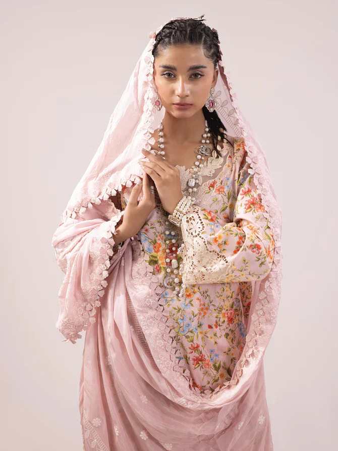 Ittehad | Faiza Faisal Rangeeli Lawn 24 | Laali -  Ittehad Luxury - Original Designer Dress - House of Maryam
