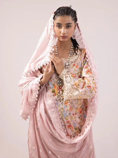 Ittehad | Faiza Faisal Rangeeli Lawn 24 | Laali -  Ittehad Luxury - Original Designer Dress - House of Maryam