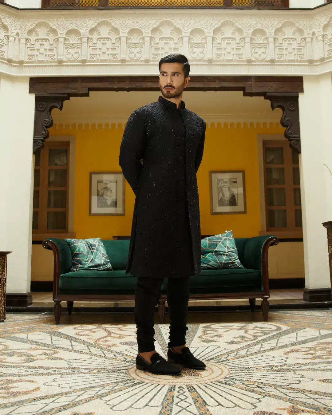 Pakistani Menswear | FSQ-Burak by Designer Menswear - House of Maryam - Pakistani Designer Ethnic Wear in {{ shop.shopifyCountryName }}