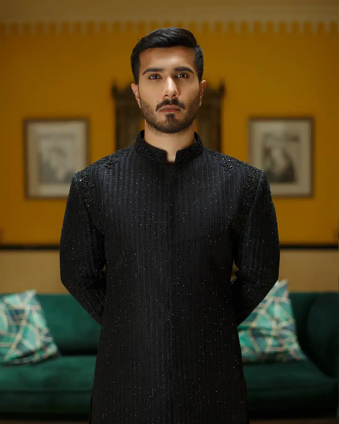 Pakistani Menswear | FSQ-Burak by Designer Menswear - House of Maryam - Pakistani Designer Ethnic Wear in {{ shop.shopifyCountryName }}