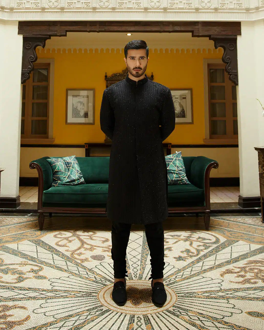 Pakistani Menswear | FSQ-Burak by Designer Menswear - House of Maryam - Pakistani Designer Ethnic Wear in {{ shop.shopifyCountryName }}