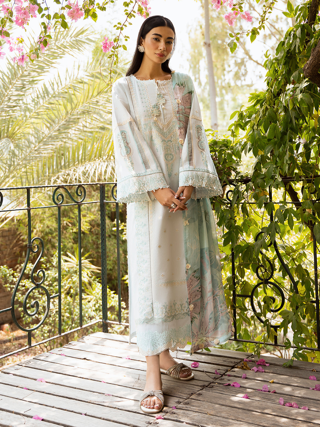 Izel | Dastak Luxury Lawn | FALAK -  Izel Ladies Clothes - Original Designer Dress - House of Maryam