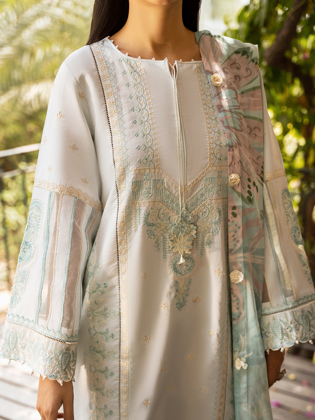 Izel | Dastak Luxury Lawn | FALAK -  Izel Ladies Clothes - Original Designer Dress - House of Maryam