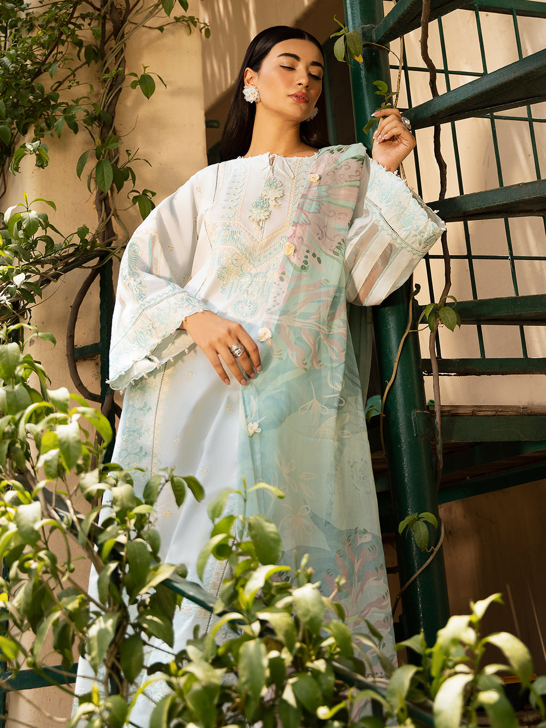 Izel | Dastak Luxury Lawn | FALAK -  Izel Ladies Clothes - Original Designer Dress - House of Maryam