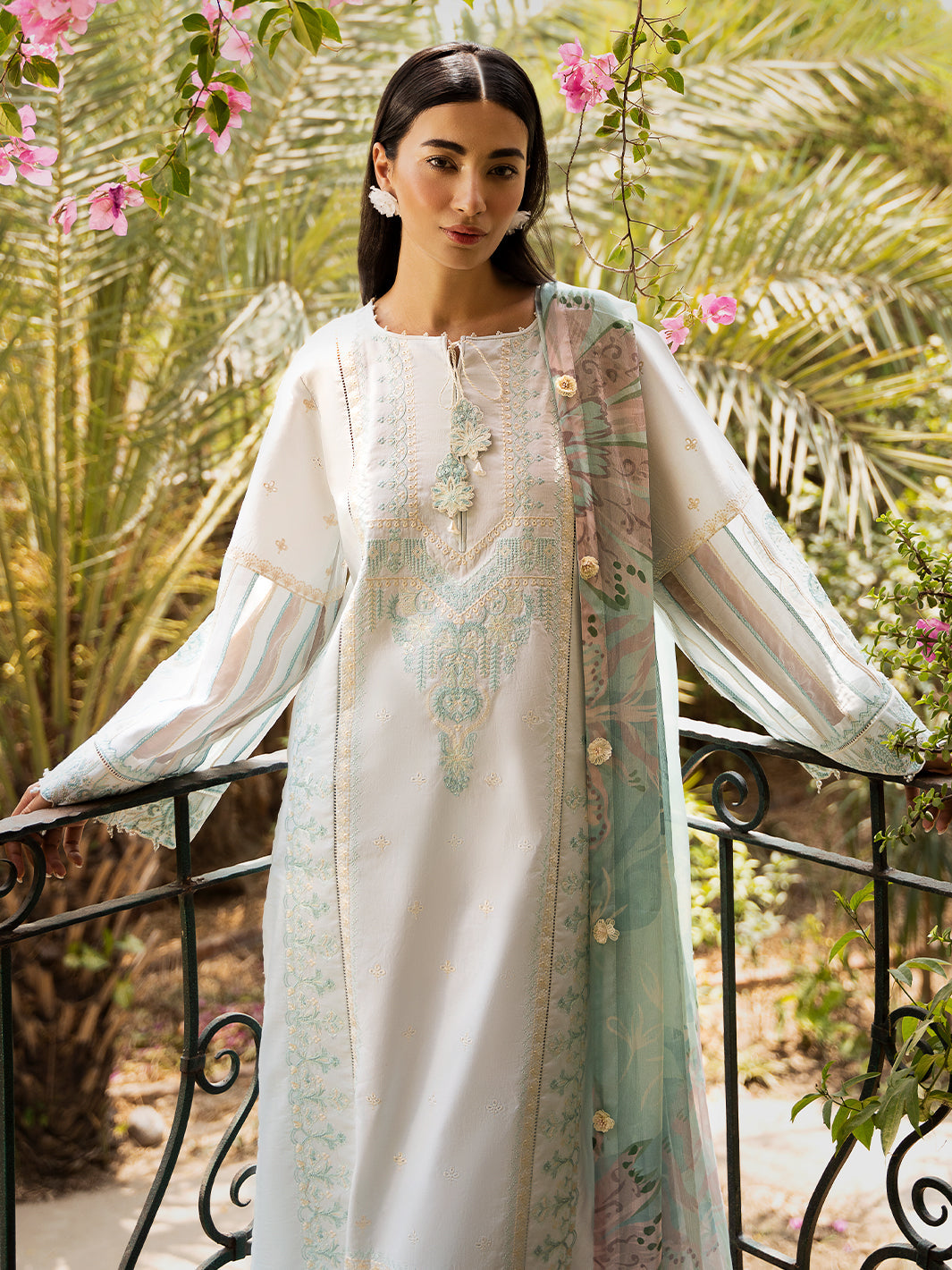 Izel | Dastak Luxury Lawn | FALAK -  Izel Ladies Clothes - Original Designer Dress - House of Maryam
