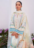 Farah Talib Aziz | Zaza Prints 24 | TURKISH AQUA SHIRT AND DUPATTA by Designer Farah Talib Aziz - House of Maryam - Pakistani Designer Ethnic Wear in {{ shop.shopifyCountryName }}